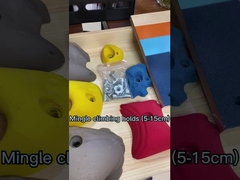 กำแพงหินปีนเขากลางแจ้งที่กำหนดเองแผ่นผนังปีนเขาในร่มกันน้ำ